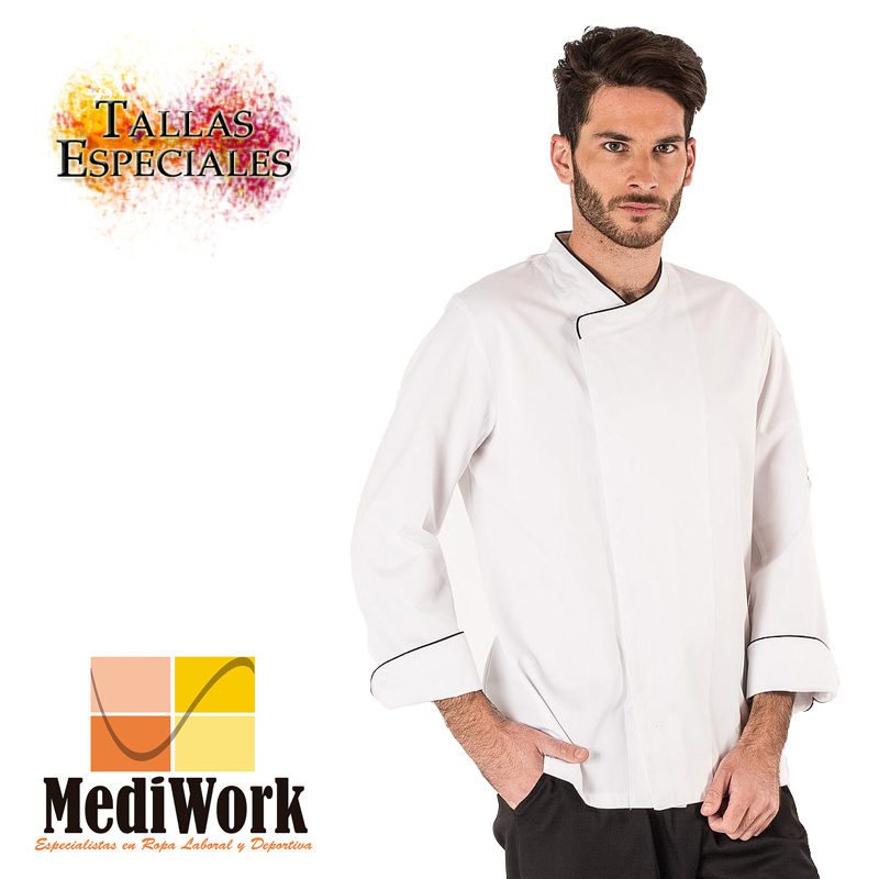 Chaqueta cocina ICARO hombre blanca 9330C 02