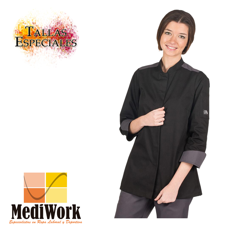 Chaqueta cocina ARTEMISA mujer negra 9355A 02