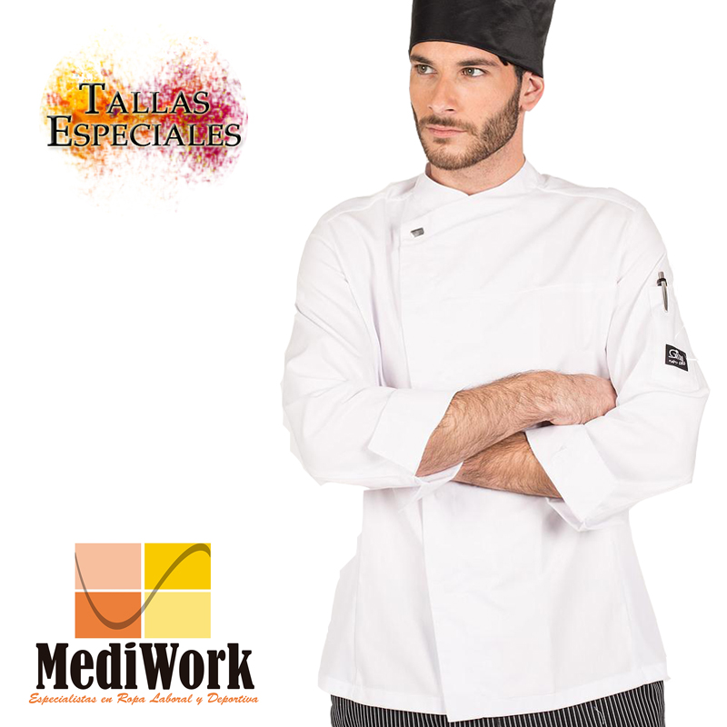 Chaqueta cocina CIRCE hombre blanca 9345A 02