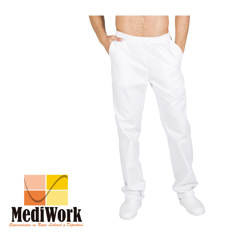 Pantalón sanitario unisex sarga blanca tallaje especial 772GB 02