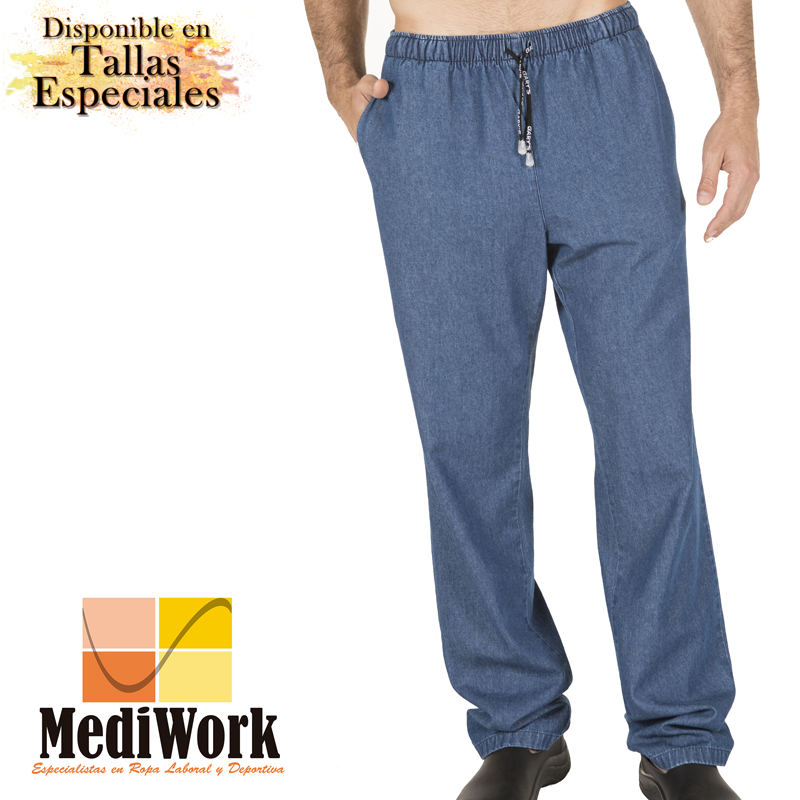 Pantalón goma+cordón exterior tejano lavado 7015A 02