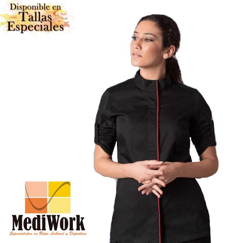 Chaqueta cocina negra mujer Medina 948700 02