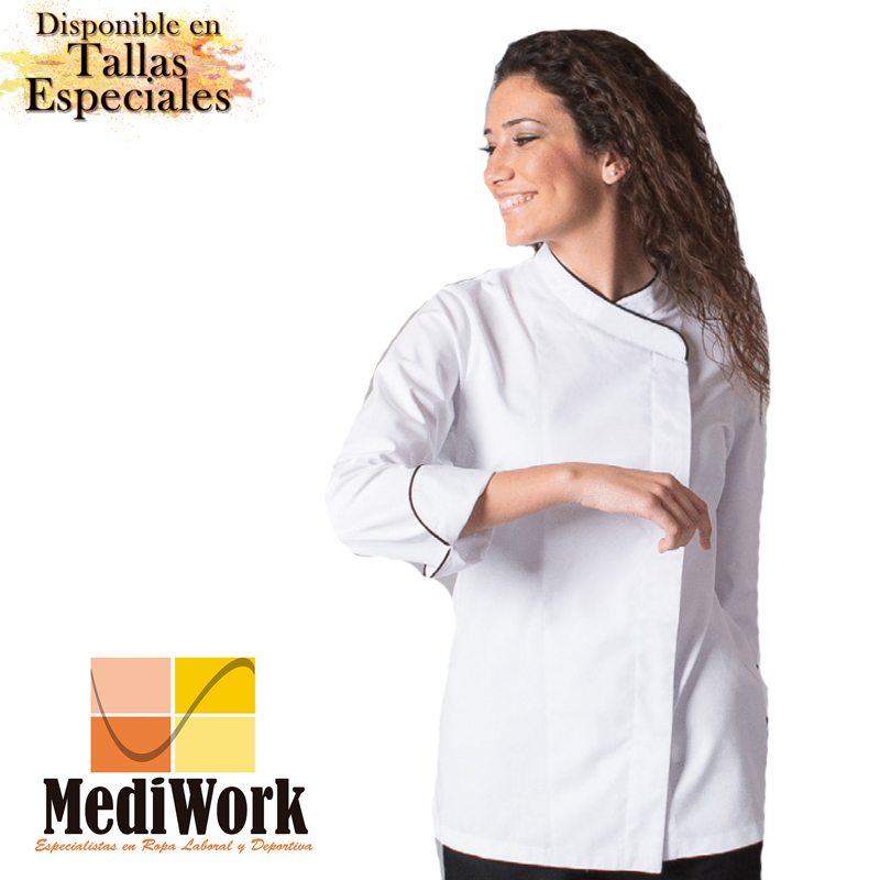 Chaqueta cocina blanca mujer Dana 948400 02 