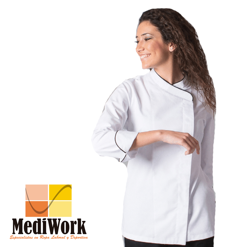 Chaqueta cocina blanca mujer Dana 948400 TE 02